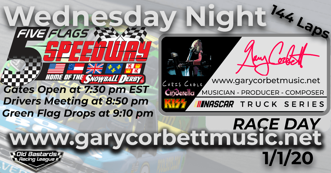 Week #4 Gary Corbett Music Truck Series Race at Five Flags Speedway – 1/1/20 Wednesday Nights