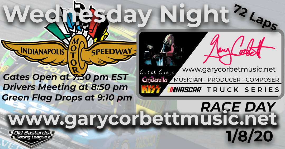 Week #5 Gary Corbett Music Truck Series Race at Indianapolis Motor Speedway -1/8/20 Wednesday Nights