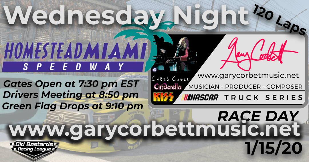Week #6 Gary Corbett Music Truck Series Race at Homestead-Miami Speedway- 1/15/20 Wednesday Nights